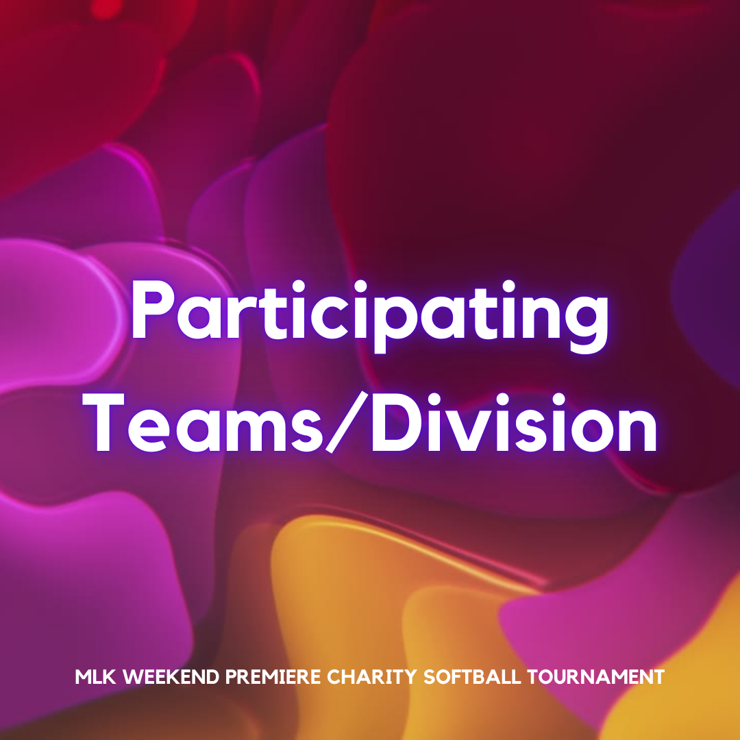 Participating Teams Division text on colorful background