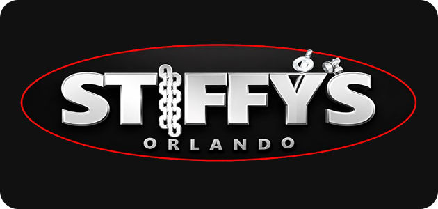 Stiffy's logo featuring chain details